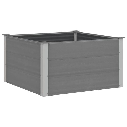 Градинска повдигната леха, WPC, 100x100x54 см, сива