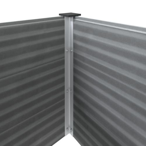 Градинска повдигната леха, WPC, 100x100x54 см, сива