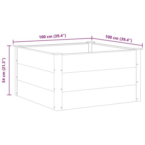 Градинска повдигната леха, WPC, 100x100x54 см, сива
