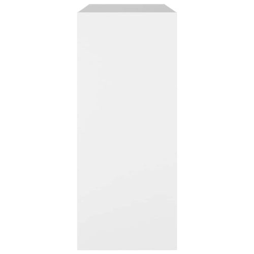 Библиотека/разделител за стая, бяла, 80x30x72 см