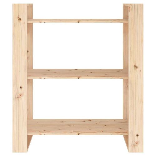 Шкаф за книги/Преграда за стая 80x35x91 см, масивна дървесина, бор