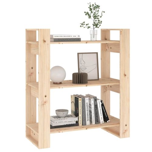 Шкаф за книги/Преграда за стая 80x35x91 см, масивна дървесина, бор