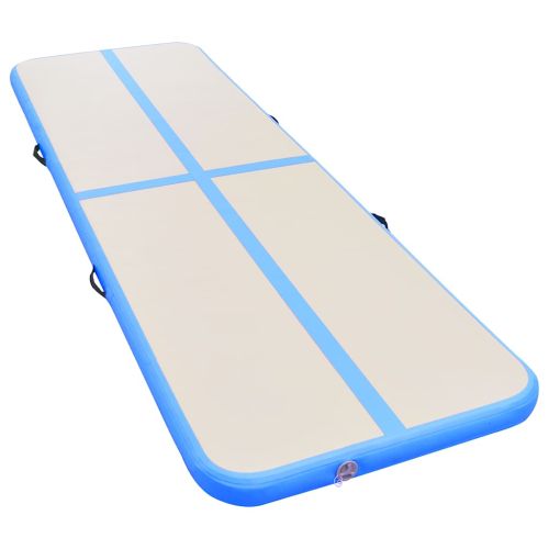 Надуваем дюшек за гимнастика с помпа, 300x100x10 см, PVC, син