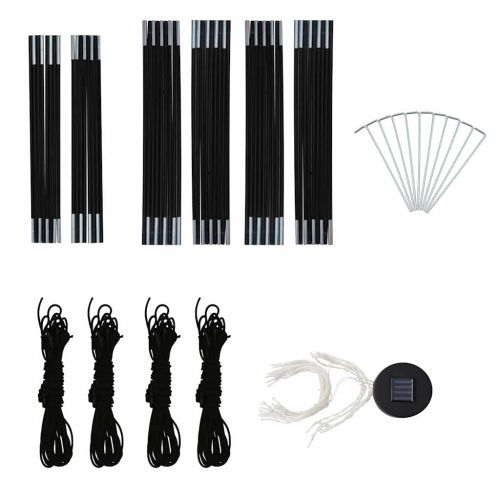 Парти шатра с LED и 4 стени, 3,6x3,6x2,3 м, синя
