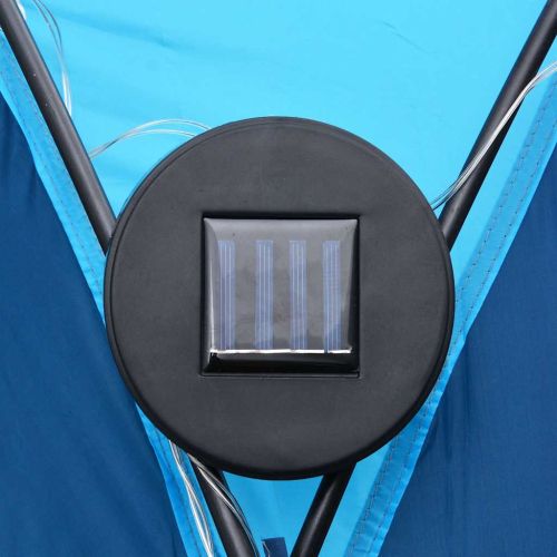 Парти шатра с LED и 4 стени, 3,6x3,6x2,3 м, синя