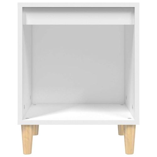 Нощно шкафче, бяло, 40x35x50 см, инженерно дърво