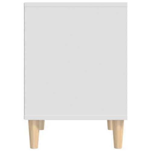 Нощно шкафче, бяло, 40x35x50 см, инженерно дърво
