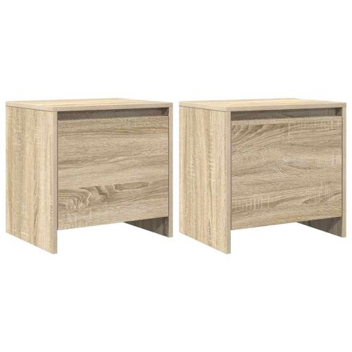 Нощни шкафчета 2 бр сонома дъб 45x34x44,5 см инженерно дърво