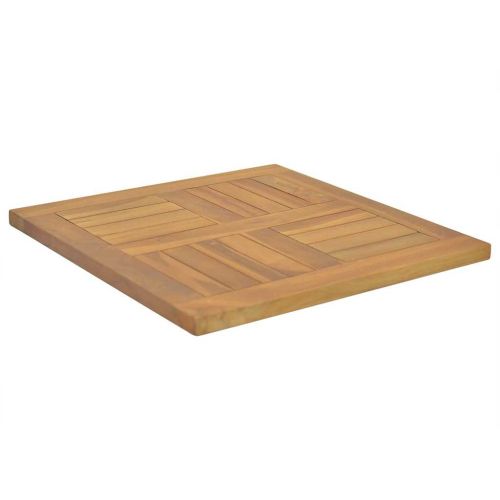 Квадратен плот за маса, 50x50x2,5 см, тиково дърво масив