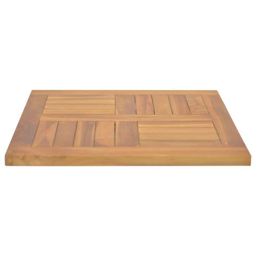 Квадратен плот за маса, 50x50x2,5 см, тиково дърво масив