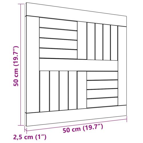 Квадратен плот за маса, 50x50x2,5 см, тиково дърво масив