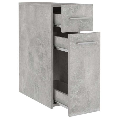 Шкаф органайзeр, бетонно сив, 20x45,5x60 см, инженерно дърво