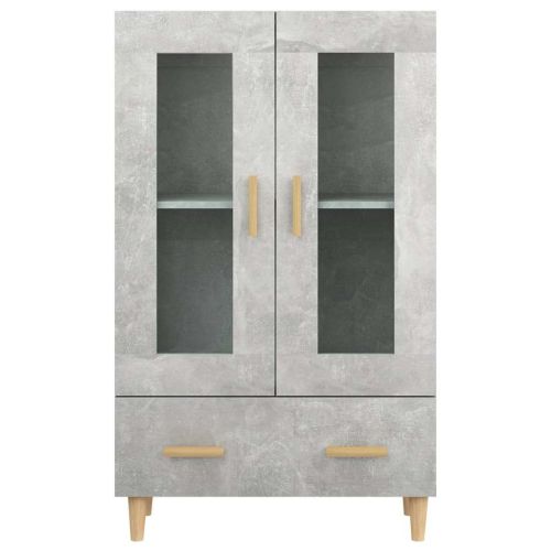 Висок шкаф, бетонно сив, 70x31x115 см, инженерно дърво