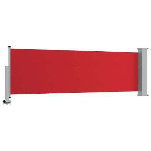 Прибираща се дворна странична тента, 80x300 см, червена