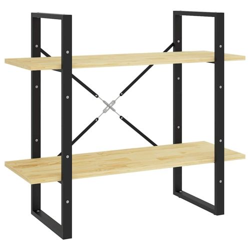 2-етажна библиотека, 80x30x70 см, борово дърво масив