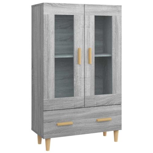 Висок шкаф, сив сонома, 70x31x115 см, инженерно дърво