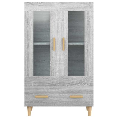 Висок шкаф, сив сонома, 70x31x115 см, инженерно дърво