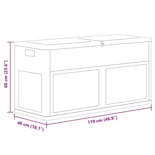 Градинска кутия за съхранение, 320 л, черна
