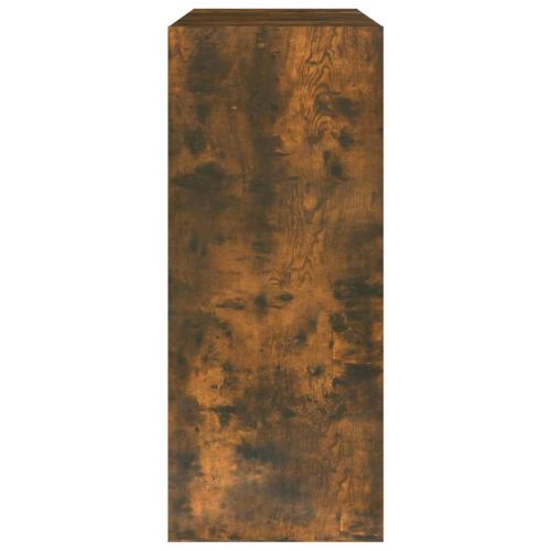 Библиотека/разделител за стая, опушен дъб, 80x30x72 см