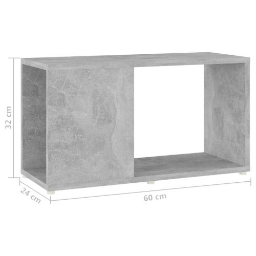 ТВ шкаф, бетонно сив, 60x24x32 см, инженерно дърво