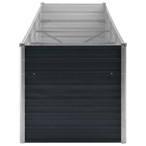 Градинска висока леха антрацит 320x80x77 см поцинкована стомана