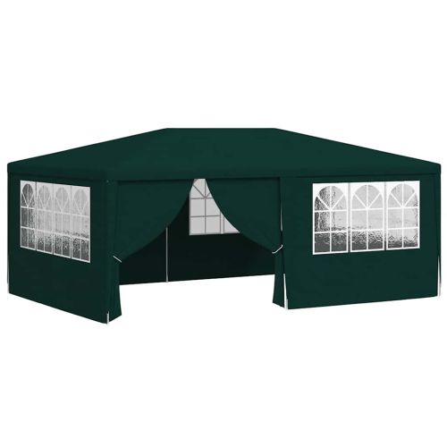 Професионална парти шатра със стени 4x6 м зелена 90 г/м²