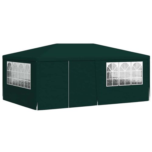 Професионална парти шатра със стени 4x6 м зелена 90 г/м²