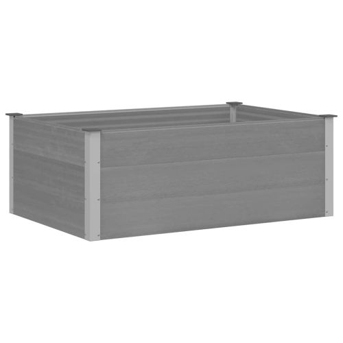 Градинска повдигната леха, WPC, 150x100x54 см, сива