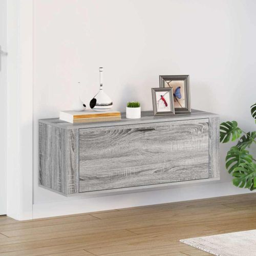 Шкаф за обувки, сив сонома, 100x35x38 см, инженерно дърво