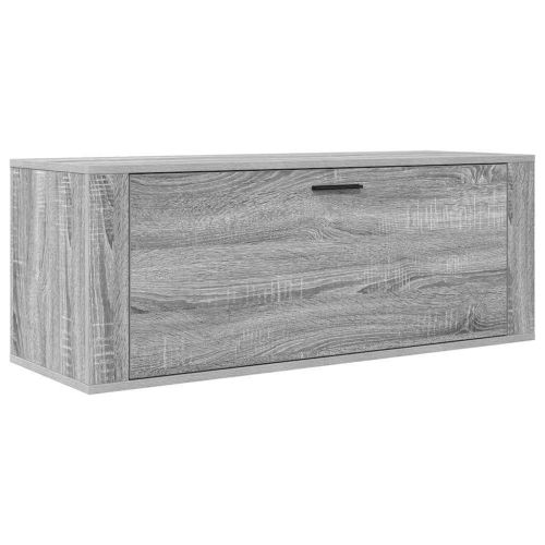 Шкаф за обувки, сив сонома, 100x35x38 см, инженерно дърво