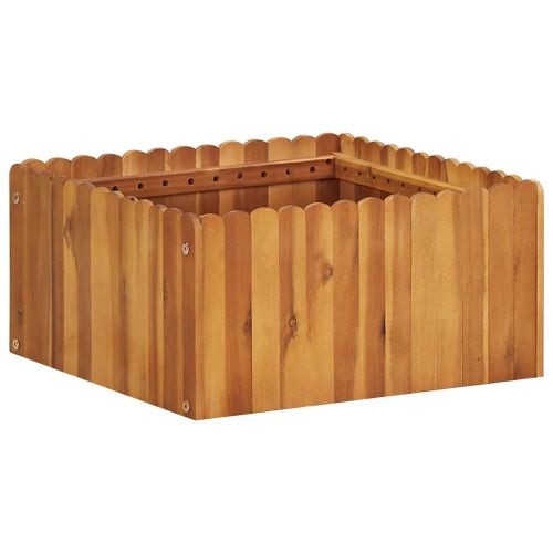 Градинска повдигната леха, 50x50x25 см, акациево дърво масив