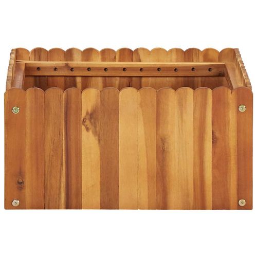 Градинска повдигната леха, 50x50x25 см, акациево дърво масив