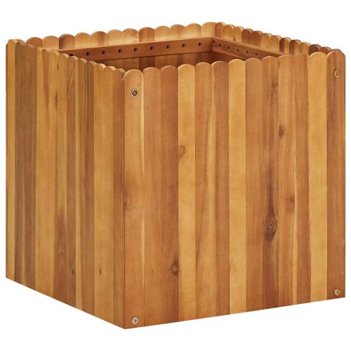 Градинска повдигната леха, 50x50x50 см, акациево дърво масив