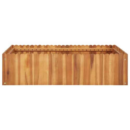 Градинска повдигната леха, 100x100x25 см, акациево дърво масив