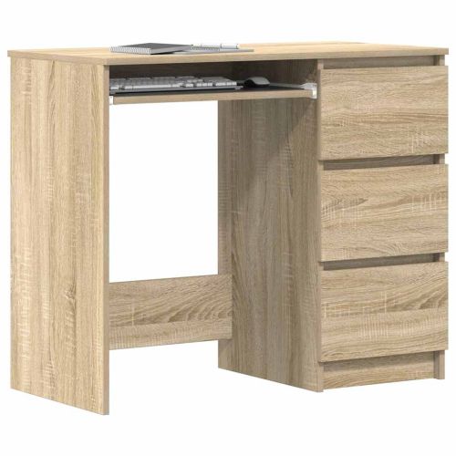 Бюро, дъб сонома, 90x45x76 см, инженерно дърво
