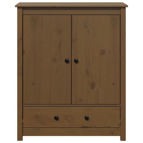 Висок шкаф, меденокафяв, 83x41,5x100 см, бор масив