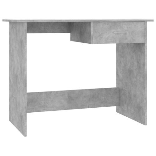 Бюро, бетонно сиво, 100x50x76 см, инженерно дърво