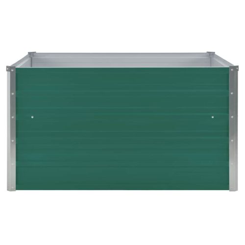 Повдигната леха, 100x100x45 см, поцинкована стомана, зелена