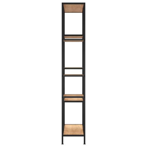 Етажерка за книги 80x30x180 см стомана и инженерно дърво