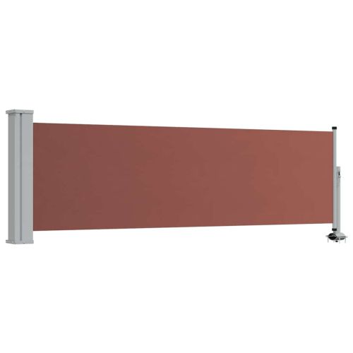 Прибираща се дворна странична тента, 80x300 см, кафява