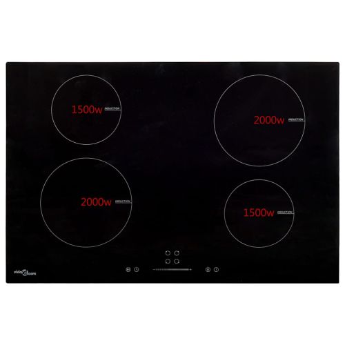 Индукционен плот с 4 котлона, сензорен контрол, 77 см, 7000 W