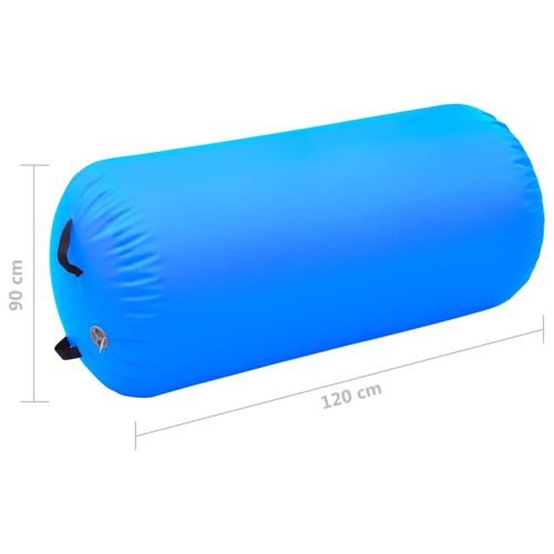 Надуваем гимнастически цилиндър с помпа 120x90 см PVC син