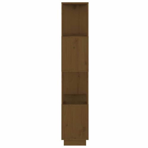 Библиотека/разделител за стая, меденокафява, 51x25x132 см, бор