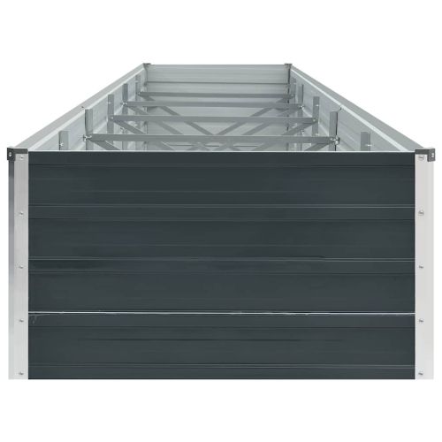 Градинска висока леха поцинкована стомана 480x80x45 см антрацит