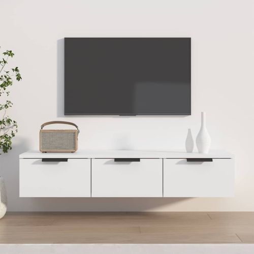 Стенен шкаф, бял, 102x30x20 см, инженерно дърво