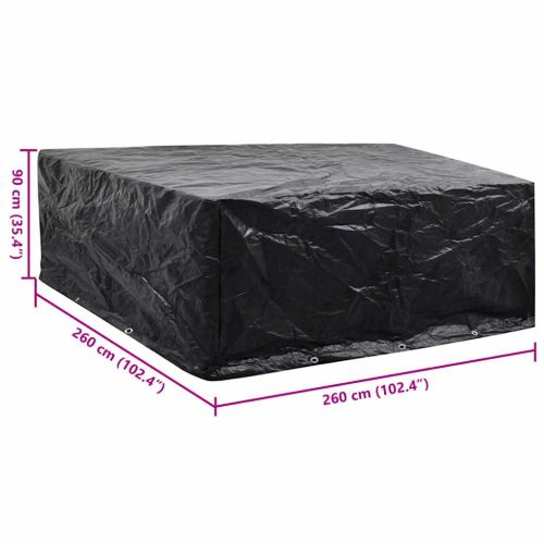 Покривало за градински мебели 10 капси 260x260x90 см