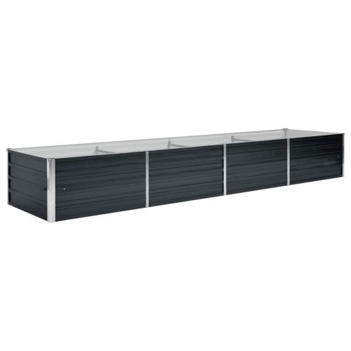 Градинска висока леха антрацит 320x80x45 см поцинкована стомана