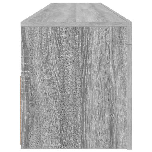 ТВ шкаф с LED осветление, сив сонома, 120x35x40 см