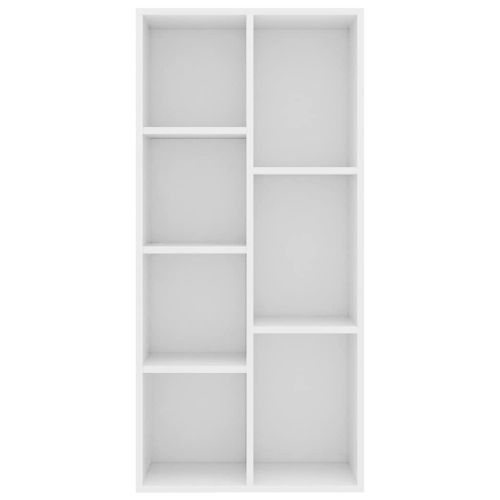 Шкаф библиотека, бял, 50x25x106 см, инженерно дърво