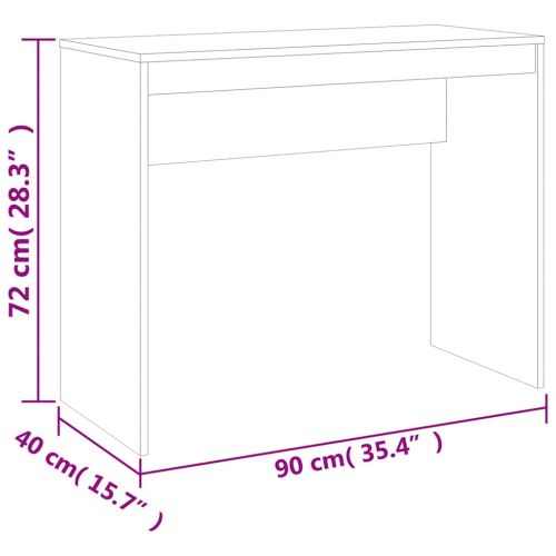 Бюро, бетонно сиво, 90x40x72 см, инженерно дърво
